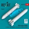 RESKIT RS48-0590 B83 nuclear bombs (2 pcs) (F-15E, F-16, F/A-18, F-111, FB-111, B-1B, B-2, B-52) (3D Printed) (1/48)